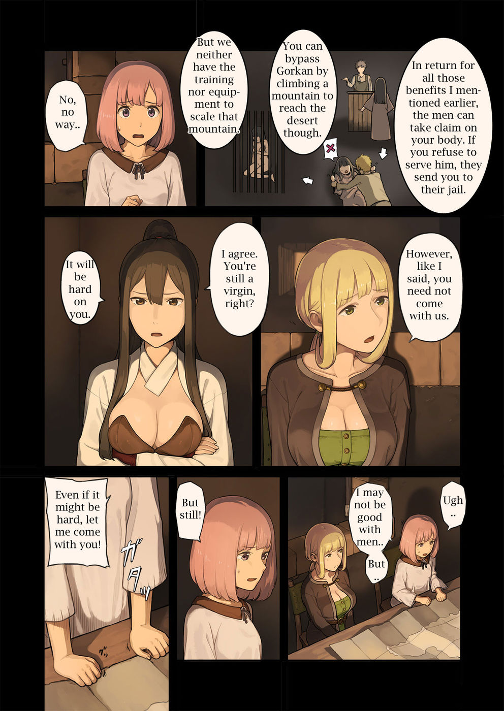 Hentai Manga Comic-The Female Adventurers, Upon Arriving at an Oasis in the Desert...-Chapter 1-5